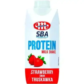 Напій Mlekovita Super Body Active полуничний протеїновий 350 г
