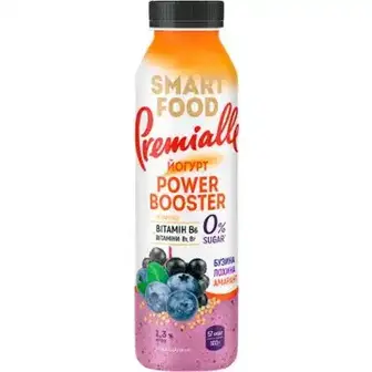 Йогурт Premialle Smart Food Бузина-лохина-амарант 1,3% 290 г