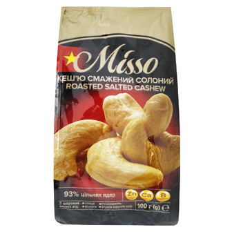 Кеш'ю Misso смажений солоний 100 г (4820232570746)