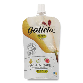Пюре Galicia Класика Ґаліції із суміші фруктів пастеризоване 100 г (4820209564488)