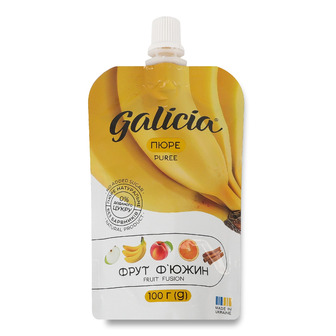 Пюре Galicia Фрут Ф'южин із суміші фруктів з екстрактом кориці пастеризоване 100 г (4820209564549)