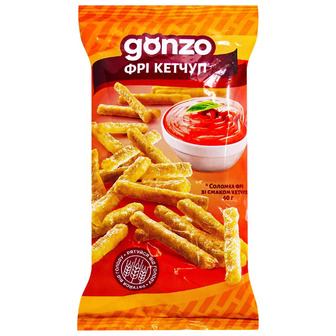 Соломка фрі Gonzo кукурудзяна зі смаком кетчупу му 40 г