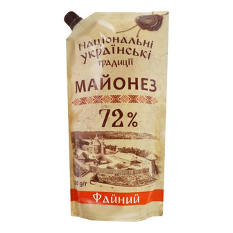 Майонез Національні Українські Традиції Файний 72% 500г