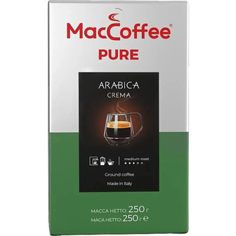 Кава мелена MacCoffee Arabica Crema Pure натуральна смажена 250 г (8887290146159)