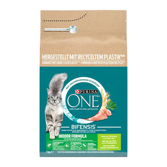 Корм для котів ONE Indoor з індичкою сухий (3кг)