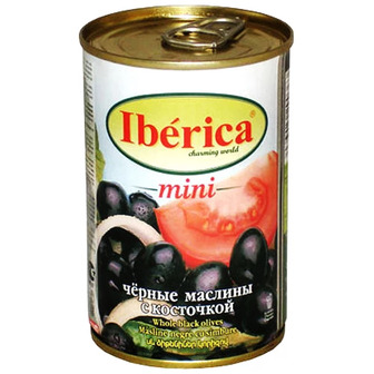Маслини Iberica міні з кісточкою 300 г (8436024290363)