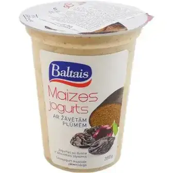 Йогурт Baltais хлібний з чорносливом 380 г