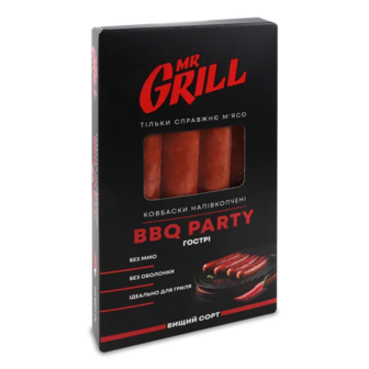 Ковбаски Mr.Grill BBQ party гострі н/к в/ґ б/о (345г)