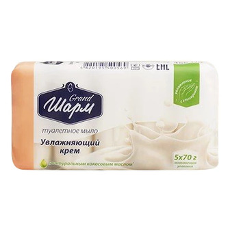 Мило туалетне Grand Шарм Зволожуючий крем, 70 г, 5 шт.