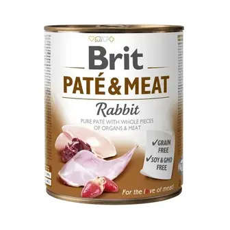 Brit Care Pate&Meat вологий корм для собак 800 г - кролик