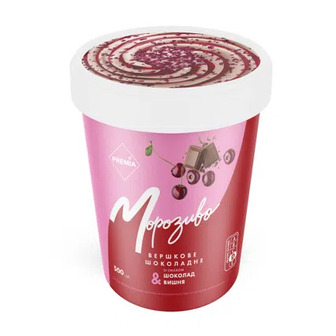 Морозиво PREMIA Вершкове шоколад та вишня, 500г (500г)