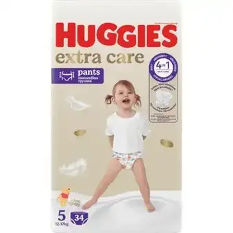 Підгузники-трусики Huggies Extra Care Mega 5 12-17 кг 34 шт