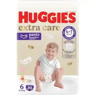 Підгузники-трусики Huggies Extra Care Mega 6 15-25 кг 30 шт