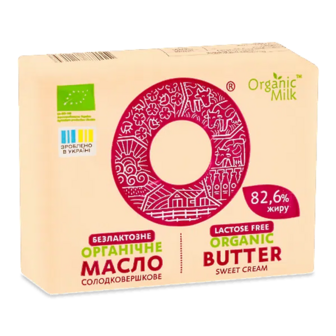 Масло солодковершкове Organic Milk безлактозне 82,6%