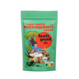 Ядра Feels good горіхів Макадамії сушені (120г)