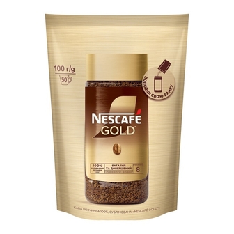 Кава 100 г Nescafe Gold розчинна сублімована м/уп 