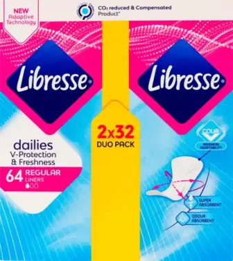 Прокладки щоденні Libresse Dailies Fresh Regular 64 шт