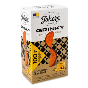 Грінки Jokers ExtraSlice житньо-пшеничні холодець з хріном (100г)