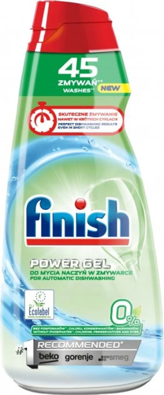 Засіб для миття посуду в посудомийних машинах Finish Power All in One Gel 0% 900 мл