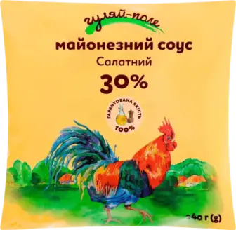 Майонезний соус Гуляй-поле Салатний 30% 340г