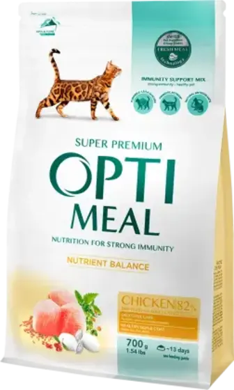Сухий корм для котів Optimeal зі смаком курки 700 г