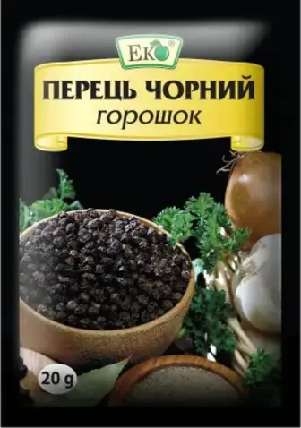 Перець чорний Еко горошок 20 г