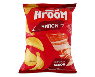 Чипси Hroom! зі смаком бекону (110г)