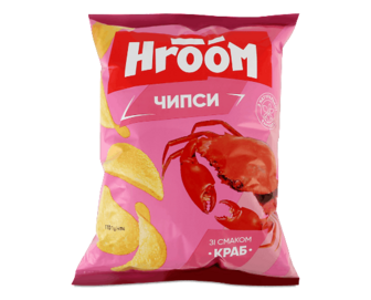 Чипси Hroom! зі смаком краба (110г)