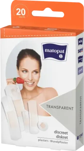 Пластир медичний Matopat Transperent 20 шт