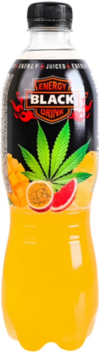 Напій енергетичний Black Energy Drink троп.фрукти-канаб 0,5л