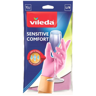 Рукавички латексні Vileda Sensitive, розмір L