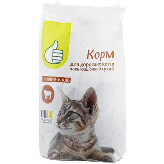 Корм сухий для дорослих котів Pouce з яловичиною 800 г (4823090136369)