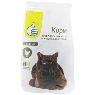 Корм сухий для дорослих котів Pouce з куркою 800 г (4823090136338)
