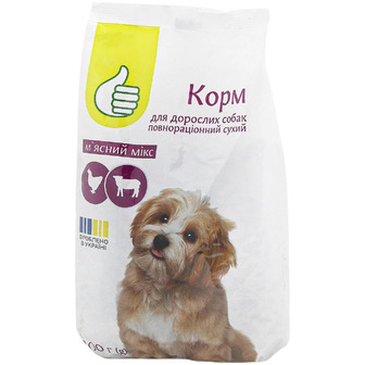 Корм сухий для дорослих собак Pouce М'ясний Мікс 800 г (4823090136444)