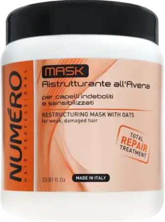 Маска для волосся Brelil Numero Total Repair Mask з витяжкою вівса 1 л
