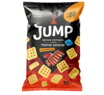 Снек-вафлі JUMP реберця барбекю кукурудзяні 100г