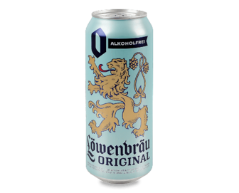 Пиво Lowenbrau Original світле безалкольне з/б (0,5л)