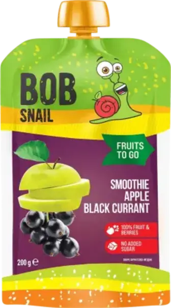 Пюре Bob Snail смузі яблуко-чорна смородина 200 г
