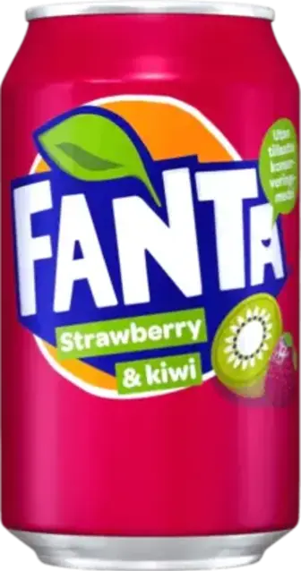 Напій Fanta Ківі та Полуниця безалкогольний сильногазований 0.33 л
