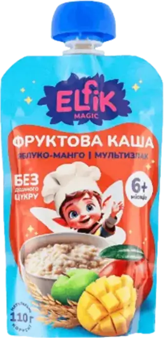 Пюре Elfik Magic фруктова каша вітамінний мікс 110 г