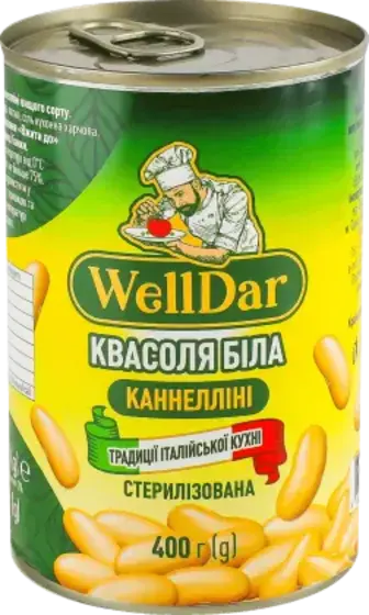 Квасоля біла WellDar Італійська канеллоні 420 мл