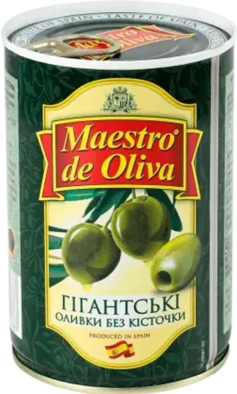 Оливки Maestro De Oliva Гігант без кісточки 420 г