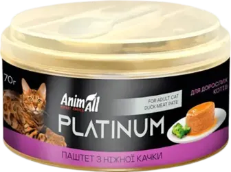 Корм для котів AnimAll Platinum з качки вологий 70 г