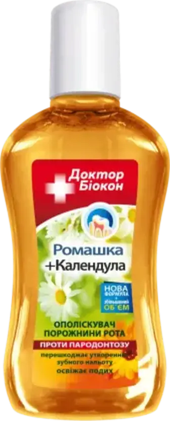 Ополіскувач для ротової порожнини Доктор Біокон ромашка та календула 300 мл