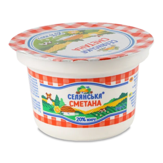 Сметана «Селянська» 20% (180г)