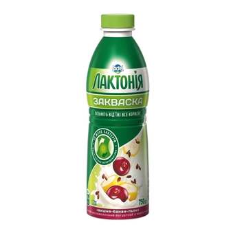 Закваска 0,75 кг Лактонія вишня-банан-льон 1,5% п/бут 