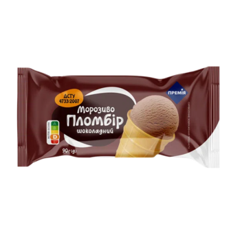 Морозиво «Премія»® пломбір шоколадний (90г)