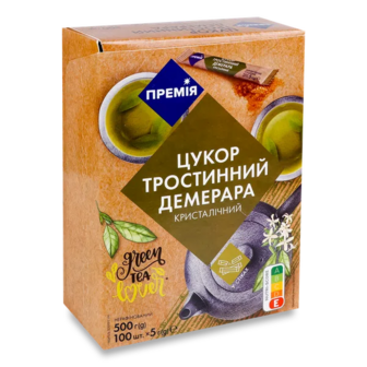 Цукор «Премія»® Демерара тростинний коричневий, стік (500г)