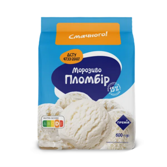 Морозиво «Премія»® пломбір (600г)