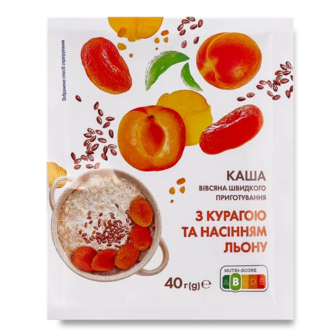 Каша вівсяна «Премія»® з курагою та насінням льону (40г)